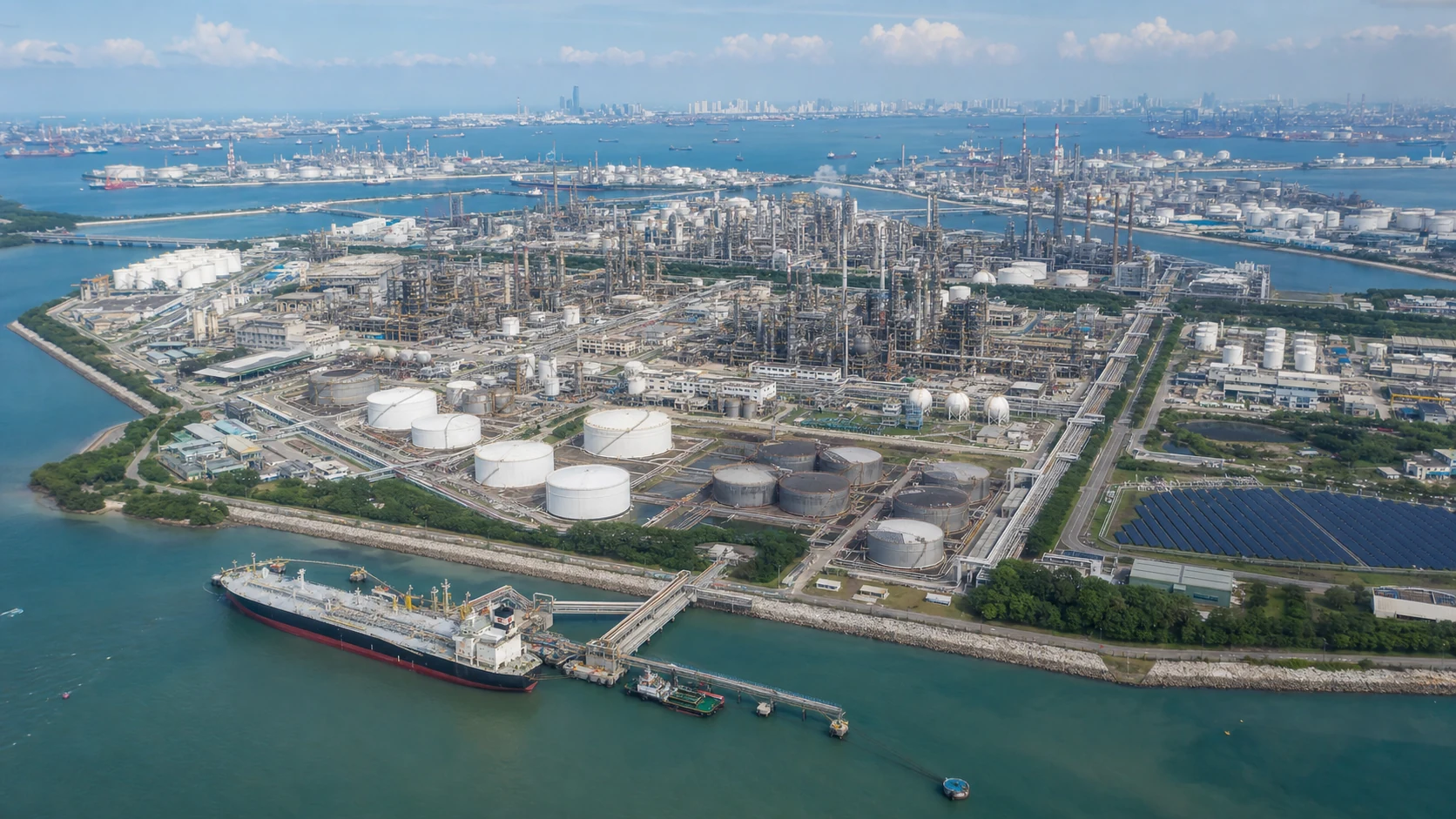 Representative energy terminal imagery for the Jurong corridor