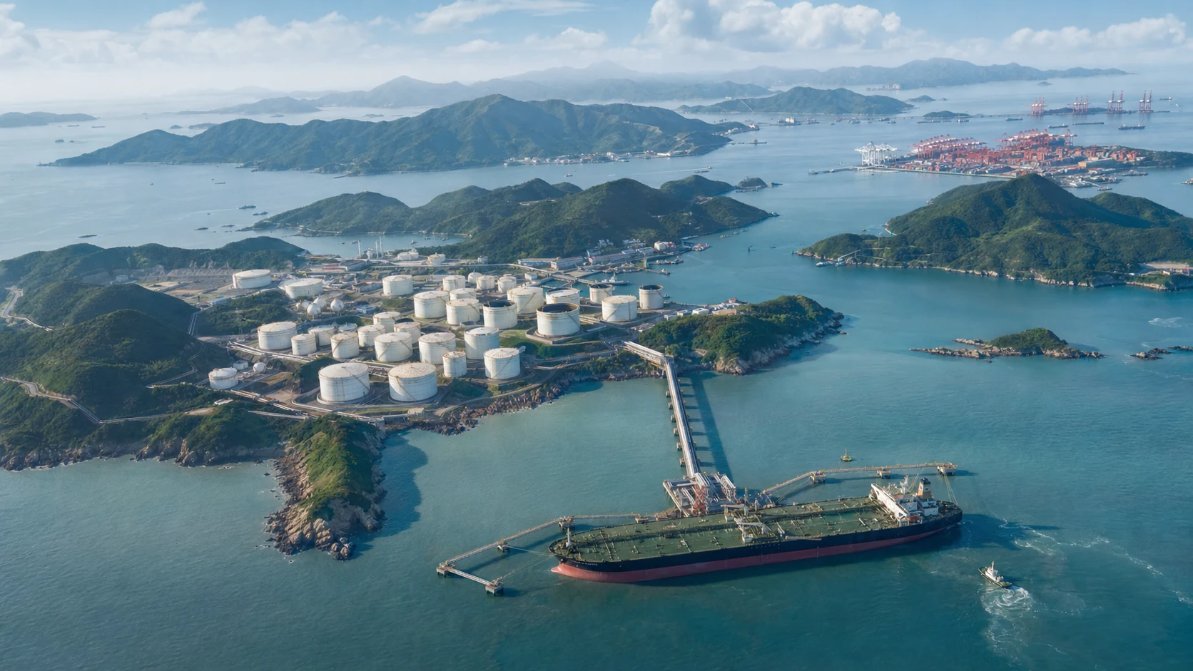 Representative energy terminal imagery for the Zhoushan corridor